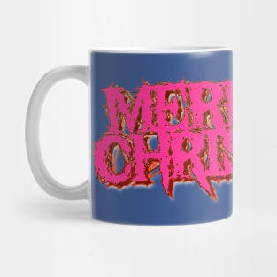 Merry Christmas (Black Metal - pink!) Mug
